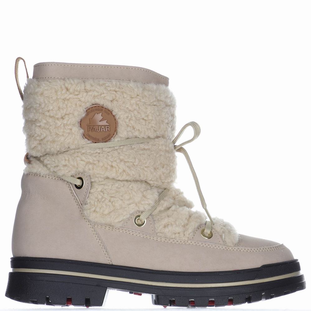 Pajar Maxine Ice Gripper Vinterstøvler Dame Beige | LZO272DV